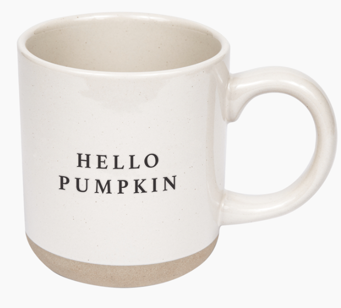 Hello Pumpkin 14oz. Stoneware Coffee Mug