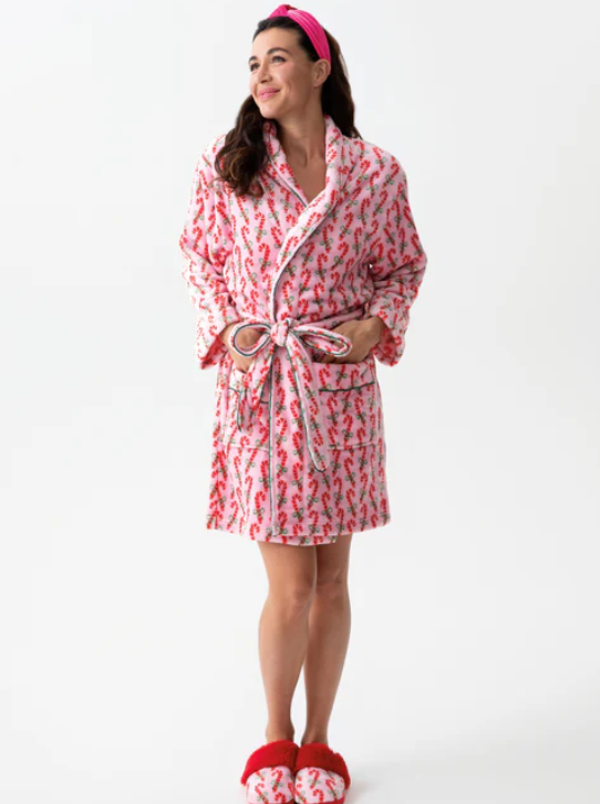 Felicity Candy Cane Robe - Pink