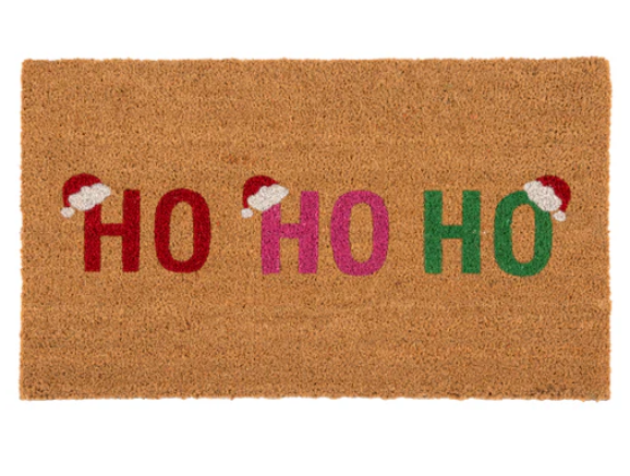 "Ho Ho Ho" Santa Hat Doormat