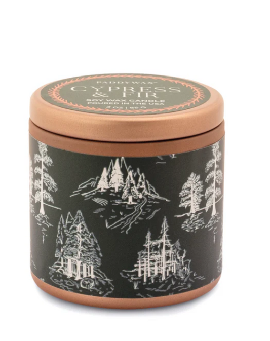 Green and Copper 3oz Candle - Cypress & Fir