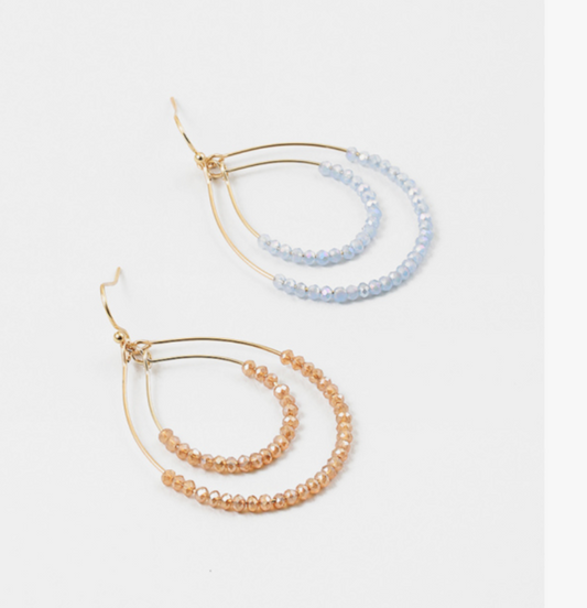 Double Teardrop Beaded Earring