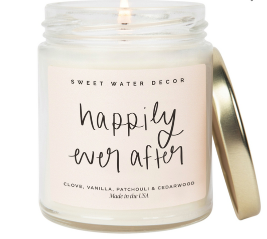 Happily Ever After Soy Candle- 9 oz (Palo Santo Patchouli)