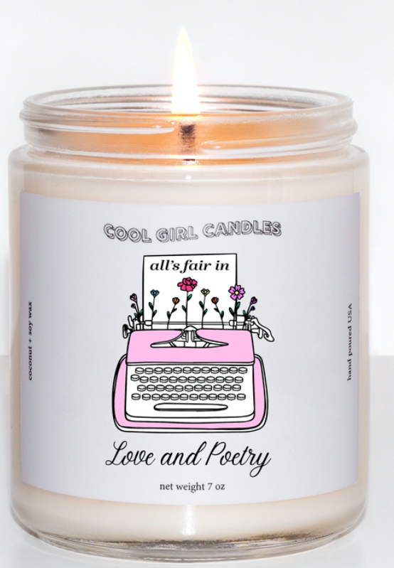 7oz All's Fair In Love and Poetry Scented Candle - Jasmine Musk