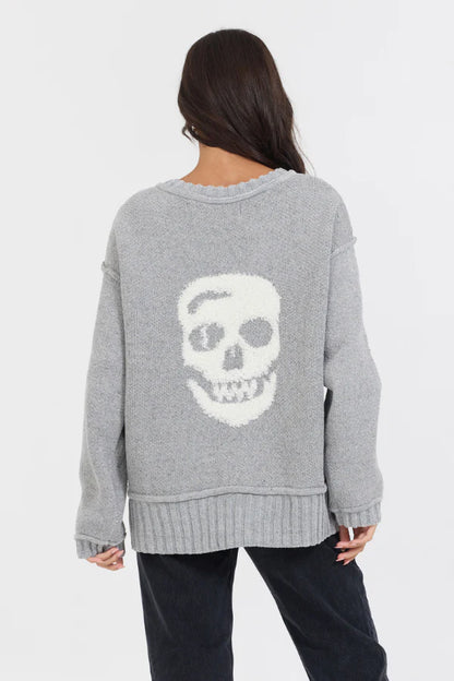 Jacquard Sweater- Skull