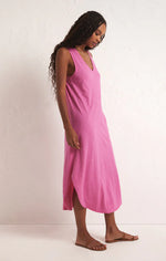 Reverie Slub Dress- Heartbreaker Pink
