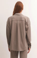 Cozy Days Thermal Shirt- Taupe Stone