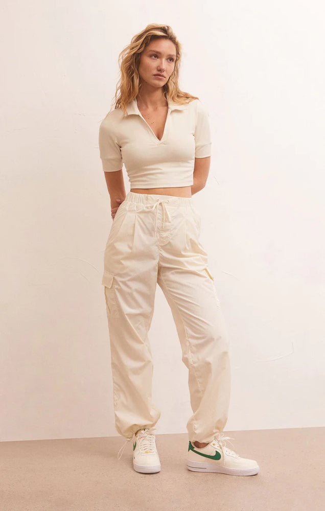Out and About Nylon Cargo Trouser in Sandstone