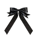 Faux Leather Bow Barrette- Drama Queen