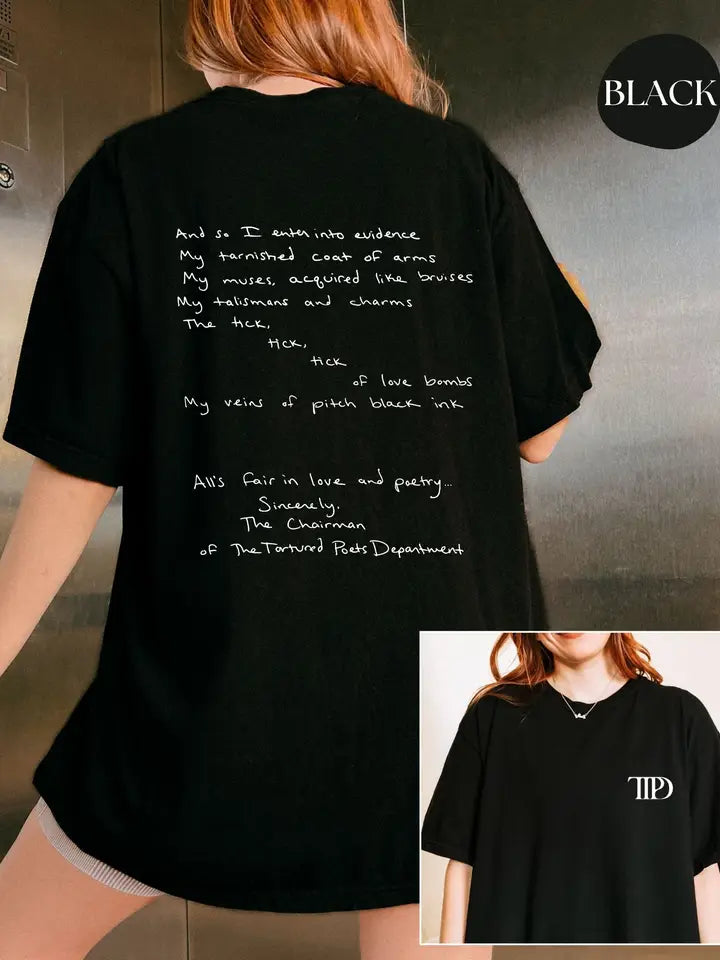 The Tortured Poets Department Shirt- Ttpd Shirt