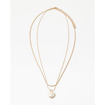Double Layer Pearl Necklace- Gold