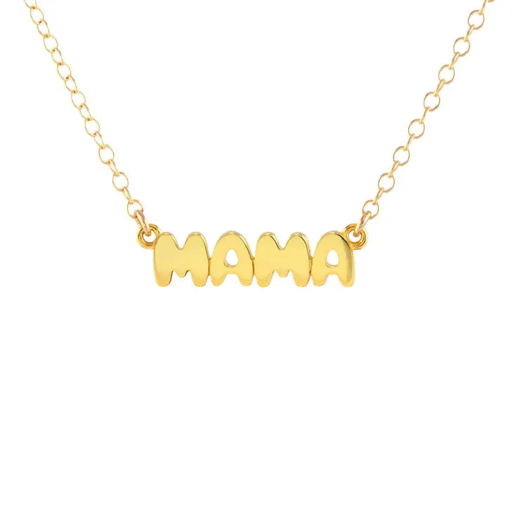 Gold Mama Bubble Charm Necklace
