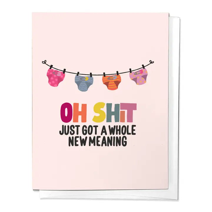 Oh Shit Newborn Baby Congratulations Card