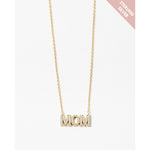 Mom CZ Necklace- Gold