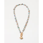 Stone Summer Shell Necklace- Turquoise