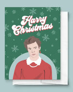 Harry Christmas Holiday Greeting Card; Funny Harry Styles