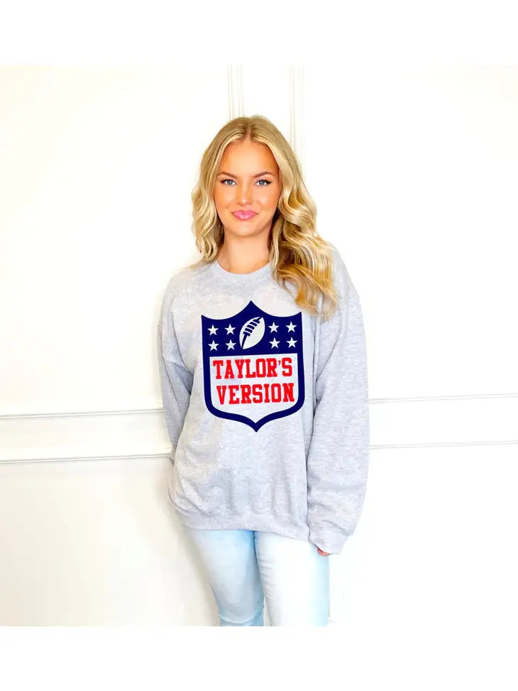 Taylor’s Version NFL Sweatshirt- Grey
