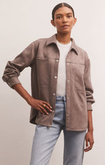 Kenney Suede Jacket- Taupe Stone