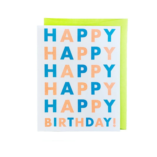 Happy Birthday Check Repeat- Greeting Card