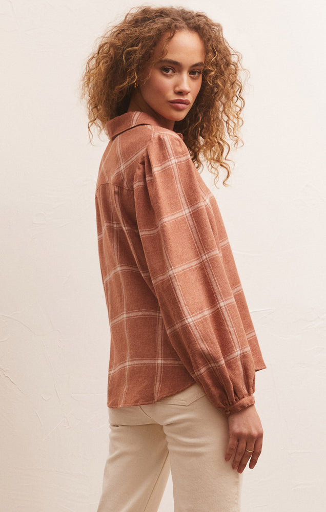 Overland Plaid Blouse- Penny