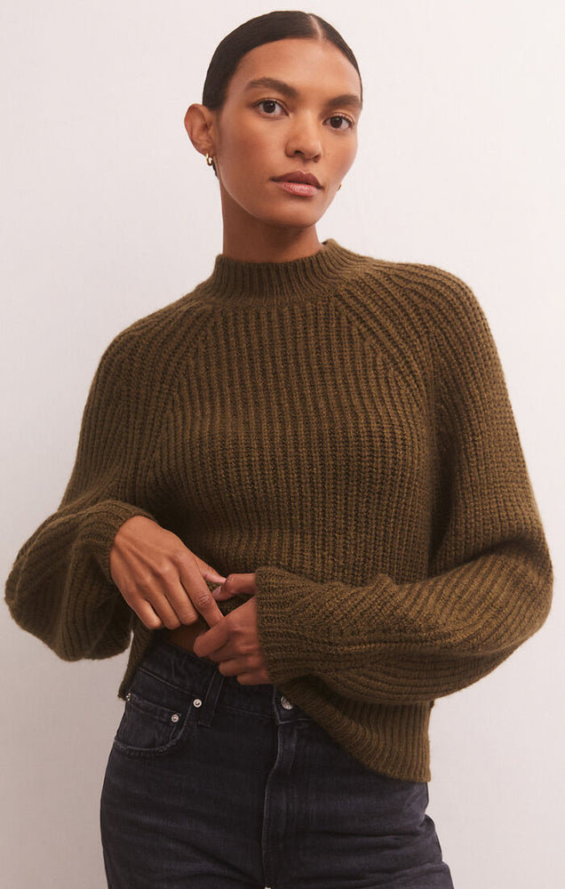 Desmond Pullover Sweater- Dark Olive