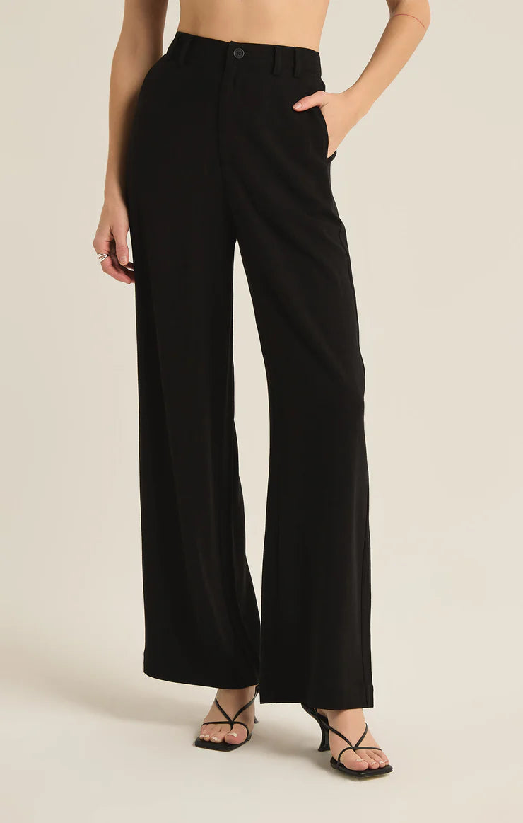 Micah Linen Pant- Black