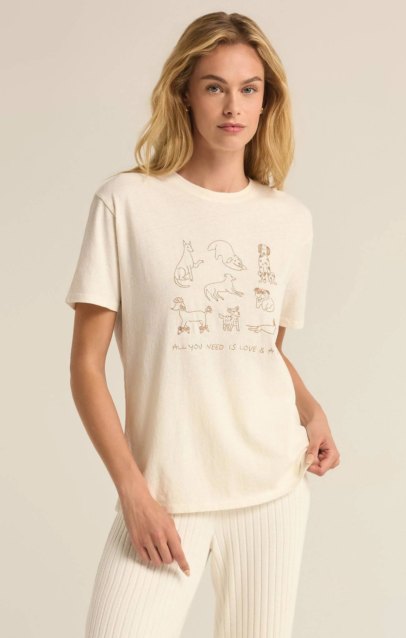 Love & Dog Pacific Tee- Sea Salt