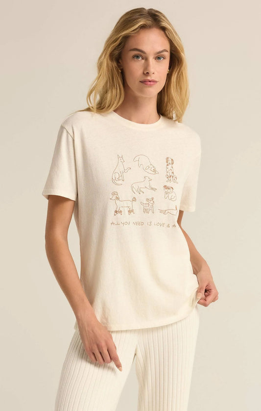 Love & Dog Pacific Tee- Sea Salt