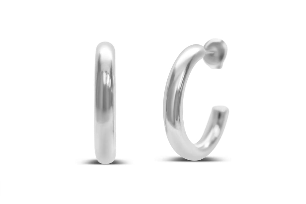 Weightless Hoop Earrings 25mm - Silver