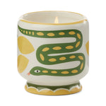 A Dopo Handpainted Snake Ceramic Candle- Wild Lemongrass
