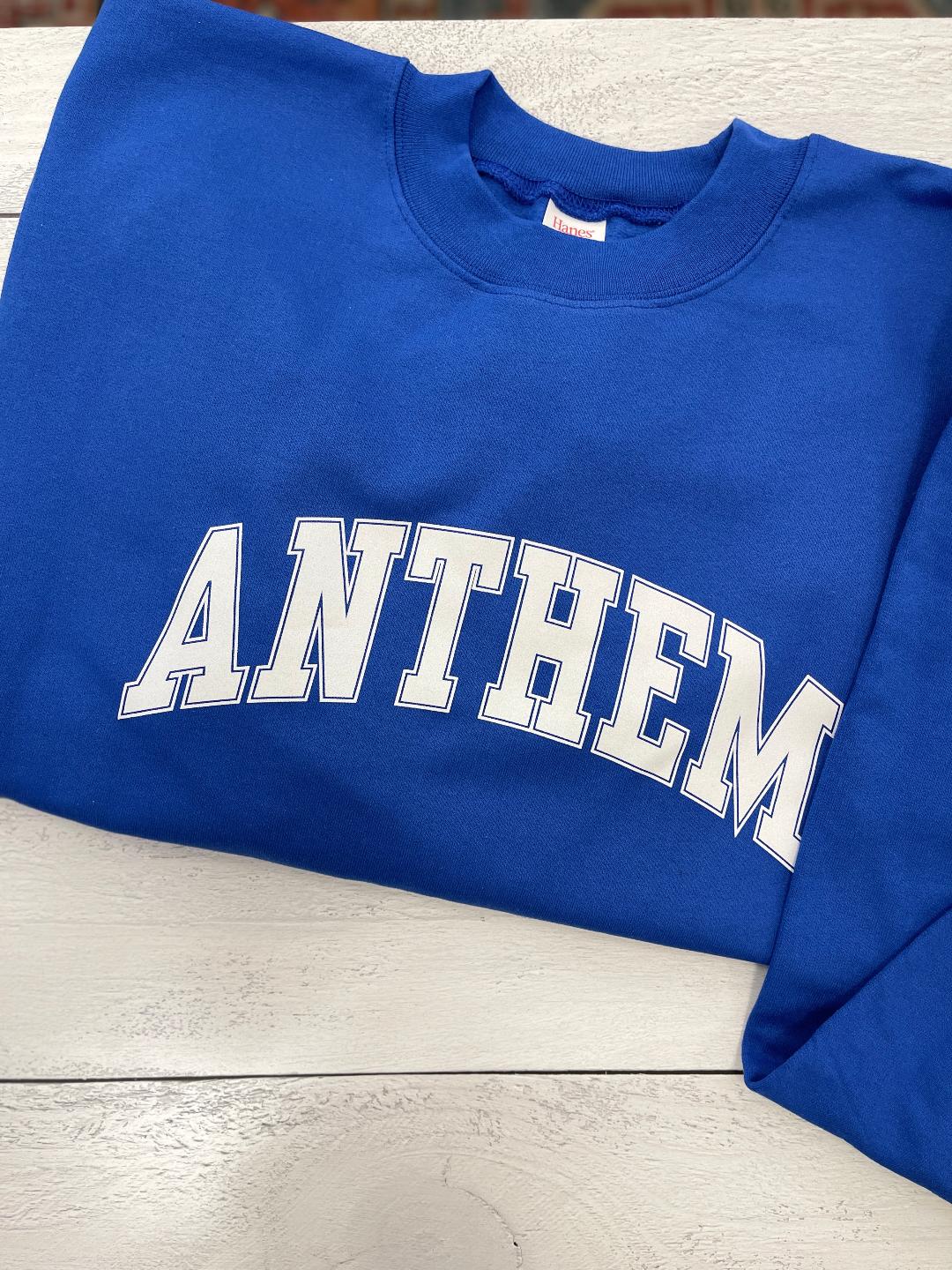 Anthem Collegiate Crewneck in Deep Royal