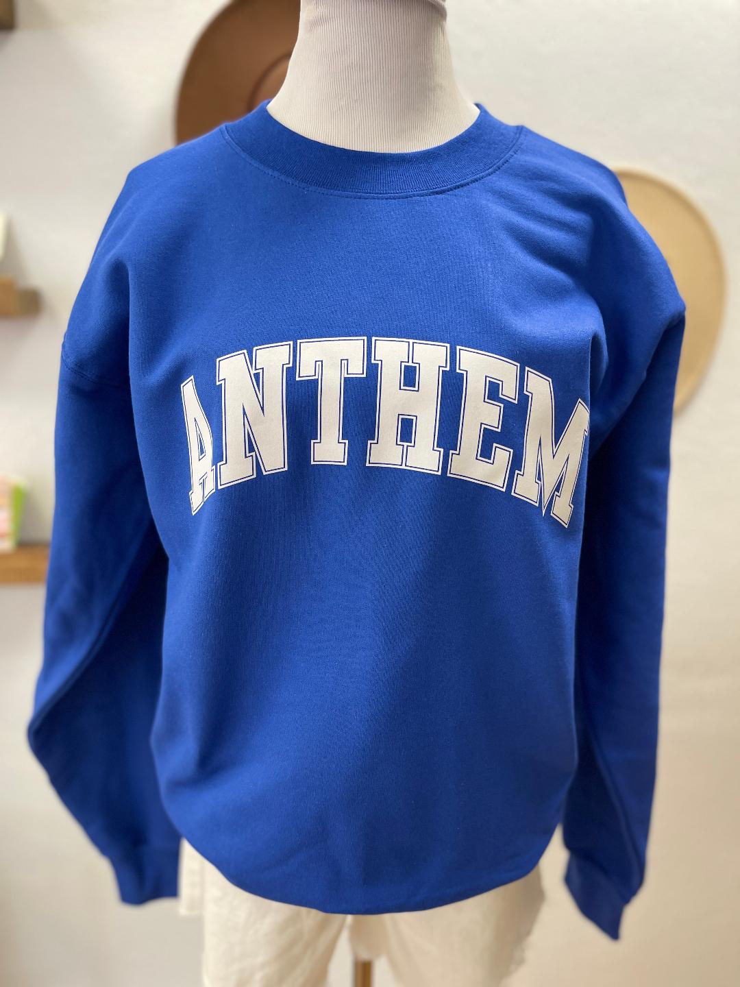 Anthem Collegiate Crewneck in Deep Royal