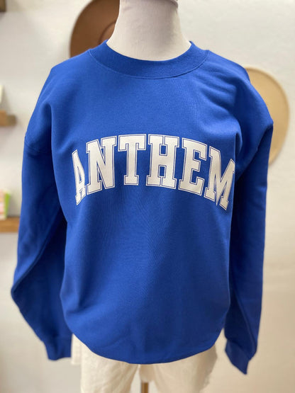 Anthem Collegiate Crewneck in Deep Royal