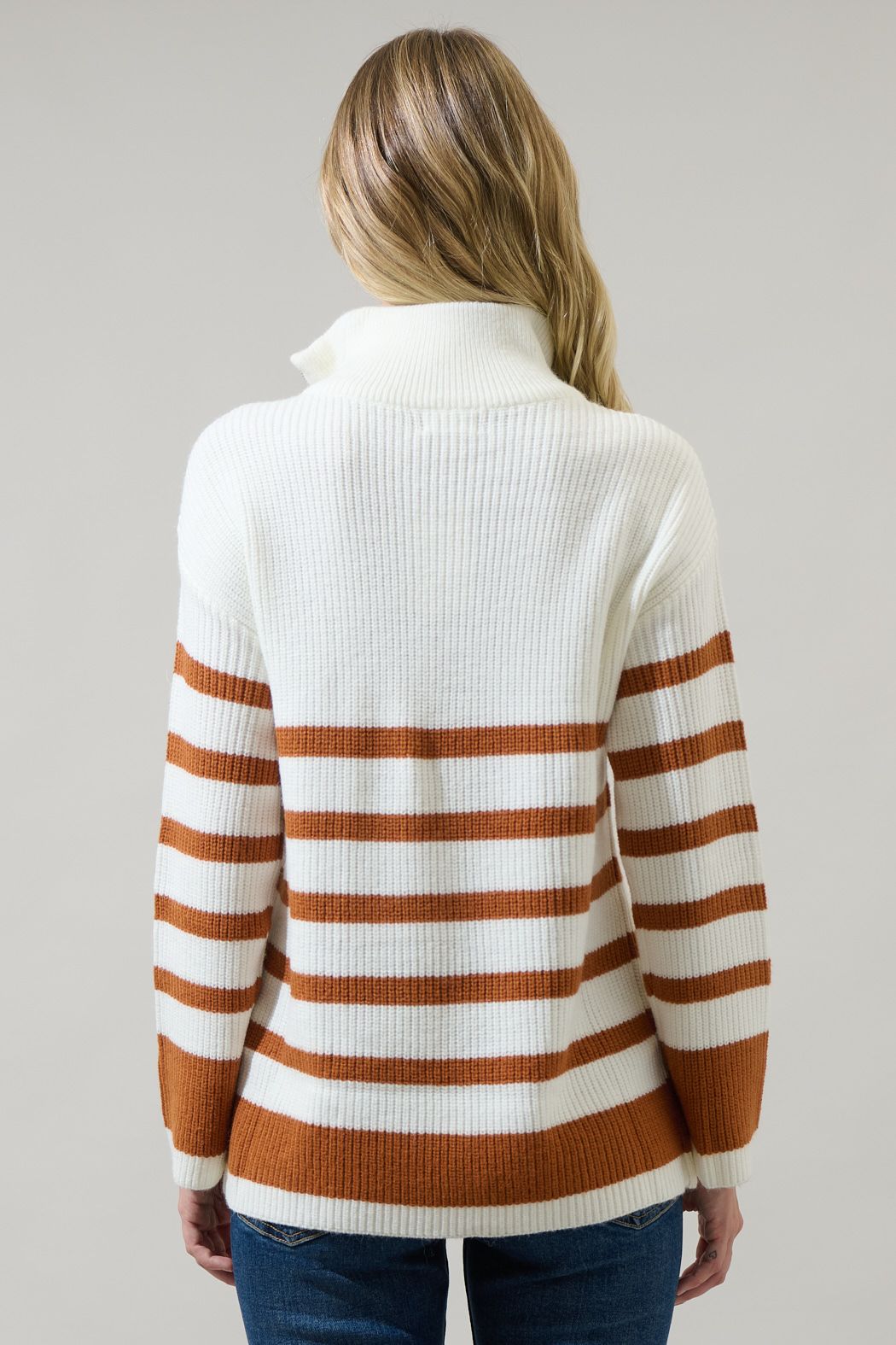 Tifton Striped Half-Zip Sweater