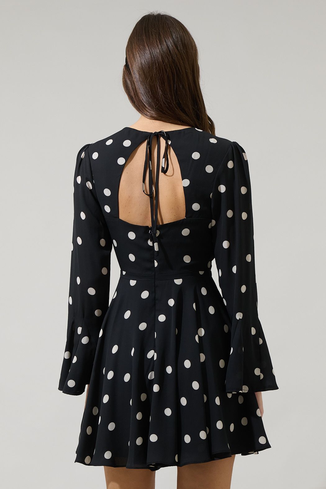 Kaline Polka-Dot Mini Dress