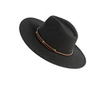 Clyde Felt Brim Hat w/ Changeable Trim in Black