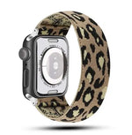 Tan Cream Cheetah Nylon Apple Watch Band