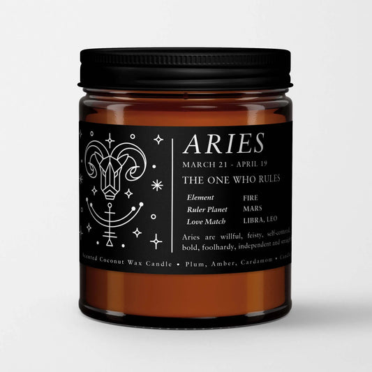 Aries Zodiac Candle