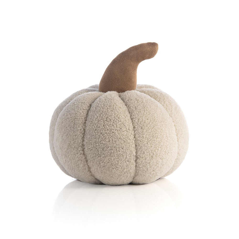 Medium Sherpa Pumpkin Pillow - Ivory