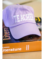 Non-Distressed Teacher Hat- Lilac