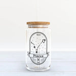 Pisces Clear Glass Can Tumbler