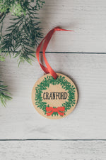 Cranford Wood Ornament - Wreath