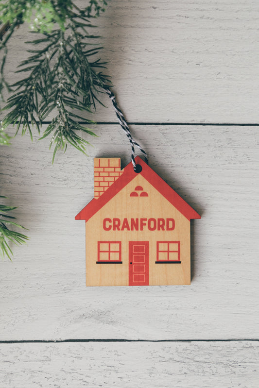 Cranford Wood Ornament - House