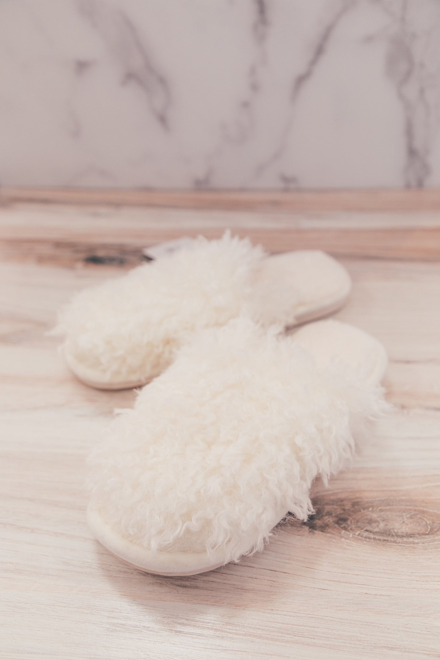 Ivory Fuzzy Slip On