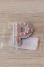 Pearl Letter Patch - Blanc