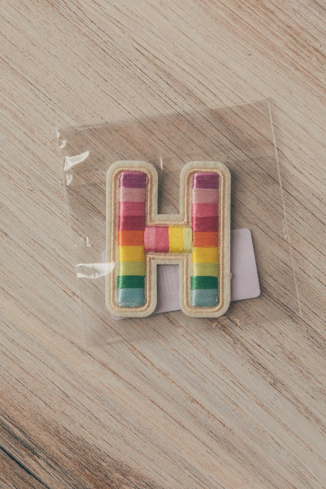 Embroidered Rainbow Letter Patches
