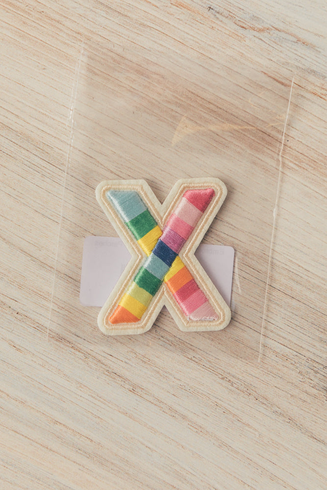 Embroidered Rainbow Letter Patches