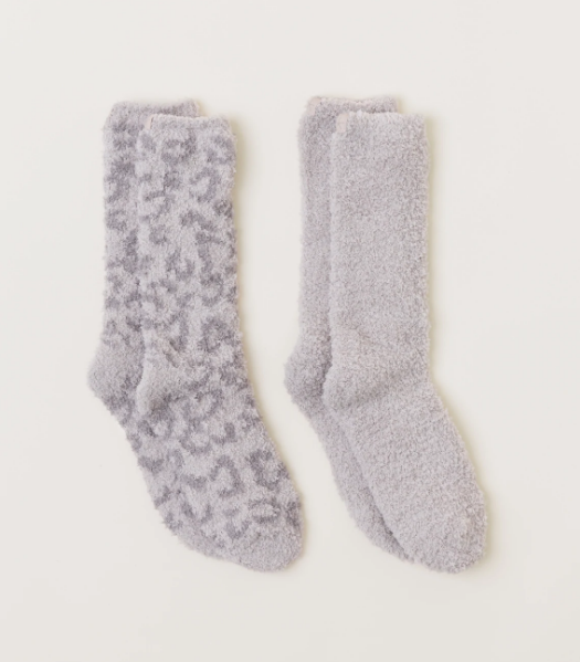 CozyChic Women's Barefoot in the Wild 2 Pair Sock Set - Grey