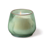 12oz Green Ribbed Glass Candle in Cypress & Fir
