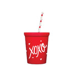 Red XOXO 16oz Cups- Set of 6